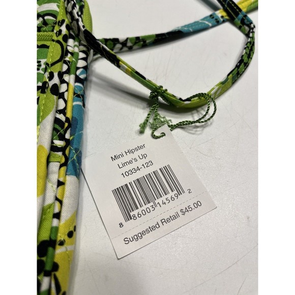 NWT - Vera Bradley Mini Hipster Crossbody Purse Shoulder Handbag Limes Up - Picture 4 of 13